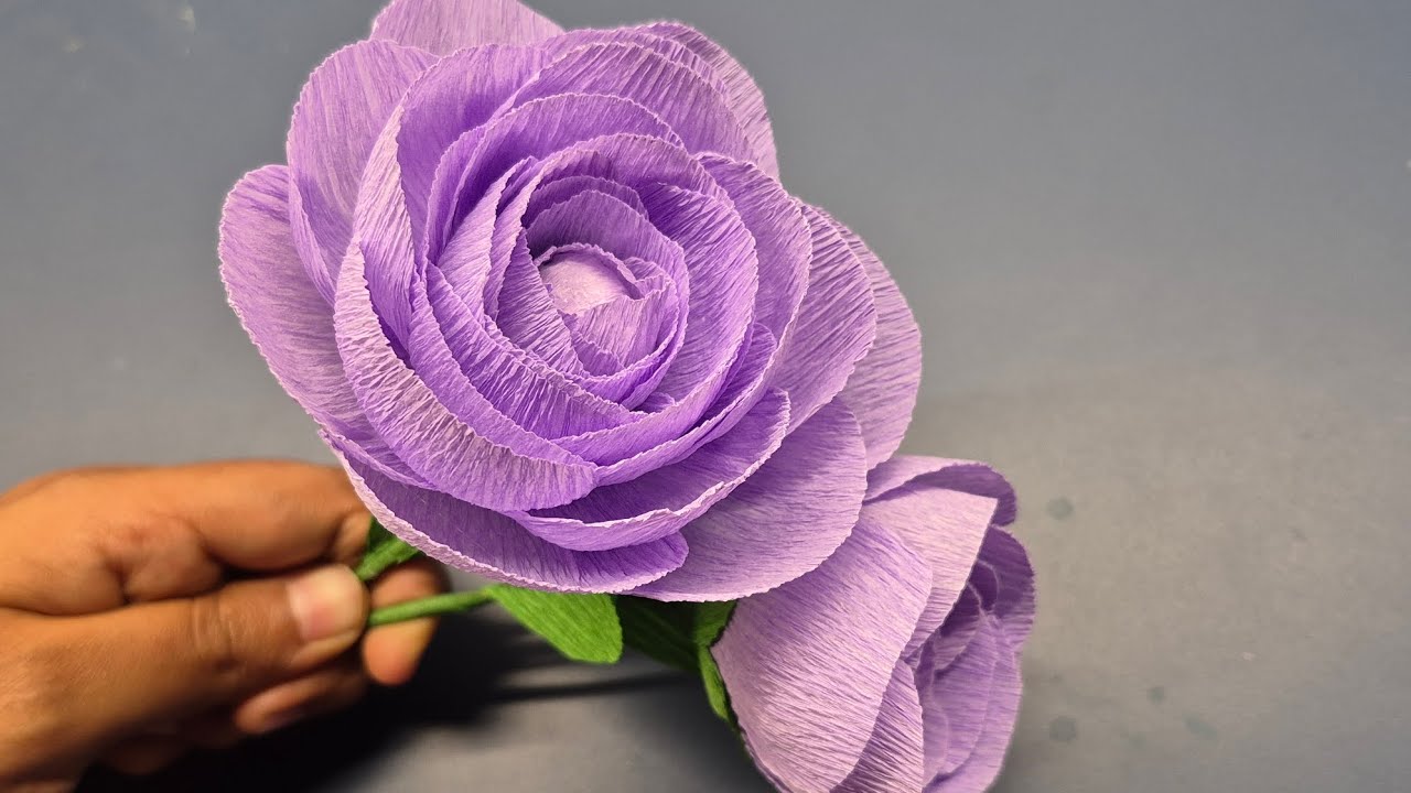 Easy Craft Idea | Beautiful Crepe Paper Flower Making | Home Decor |  Paper Craft | Easy Craft Ideas