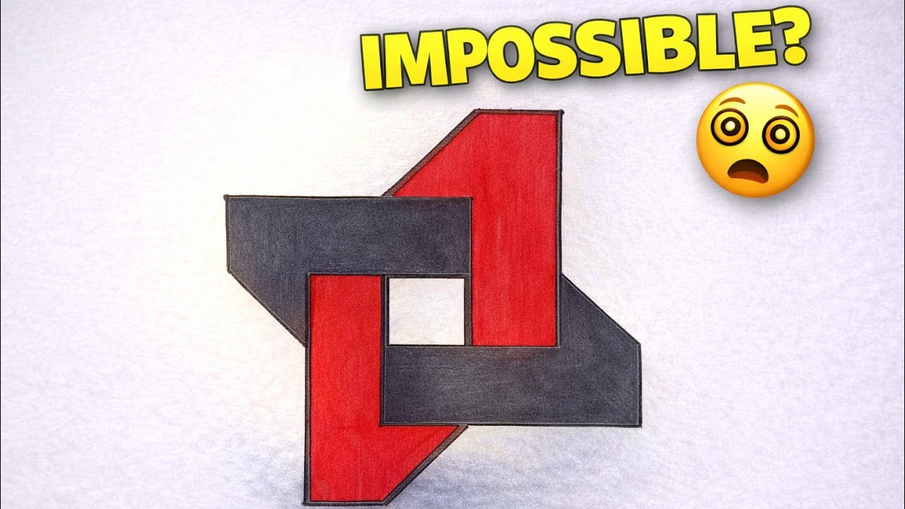 How Is This Shape Even Possible? 😵 3D Optical Illusion Drawing