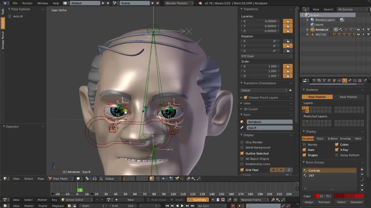 Face Rig Part 5 Custom Bone Shapes