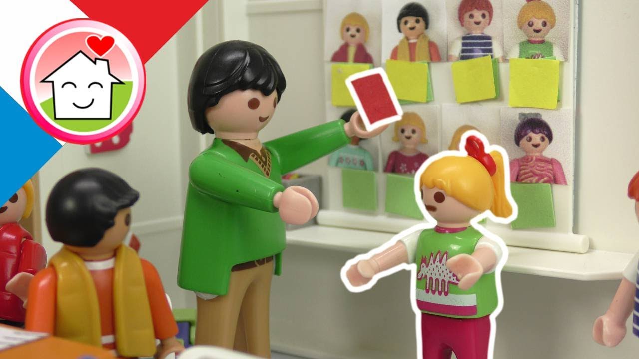 Playmobil en francais Carton rouge pour Lena - histoire à l'école - Famille Hauser