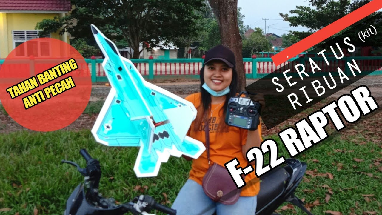CUMA SERATUS RIBUAN - Kit Pesawat Jet F22 Raptor REMOT KONTROL SUPER GILA - WAJIB PUNYA