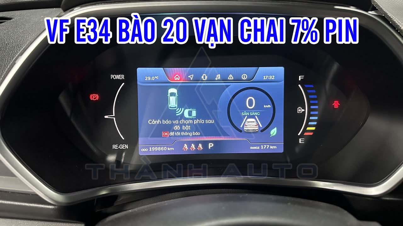 01 em VF e34 bào đến 20 vạn km mà mới chai 7% pin - Câu trả lời cho xe điện bền không? | Thành Auto