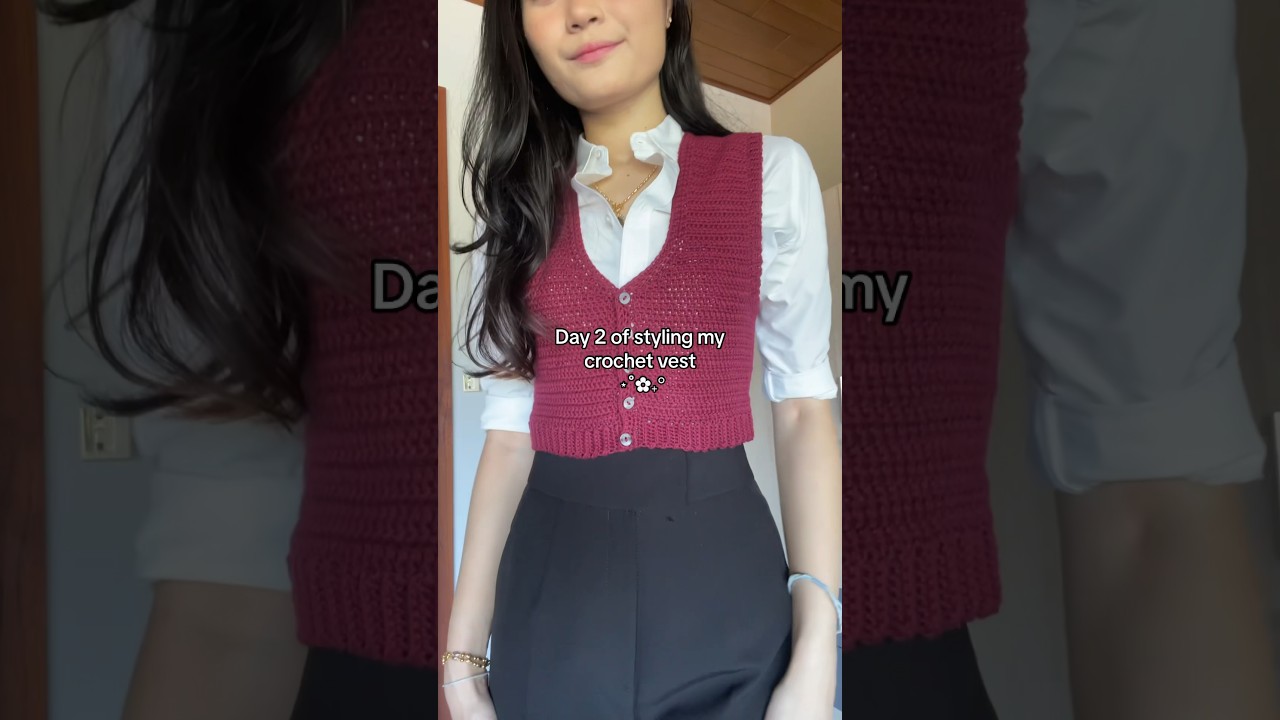 Crochet vest outfit inspo❤️ 