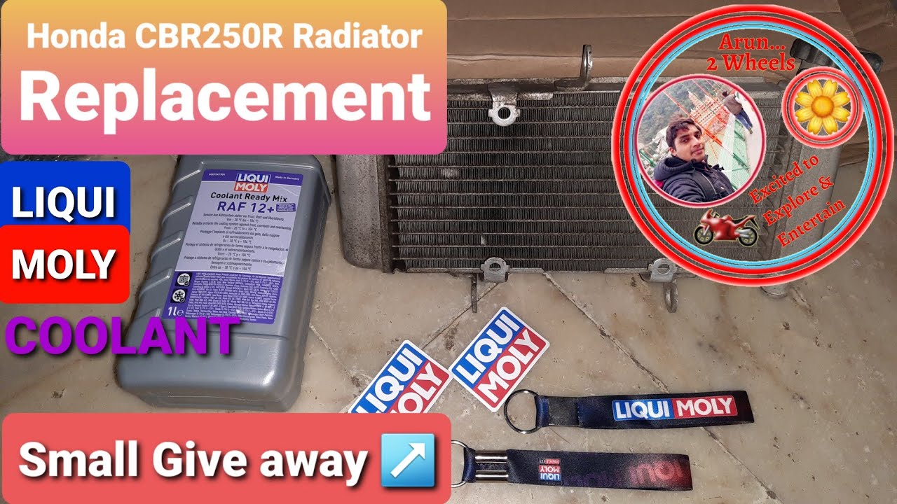 Honda CBR250R Radiator Replacement - Drain & clean liquid cooling system of bike - Small Giveaway