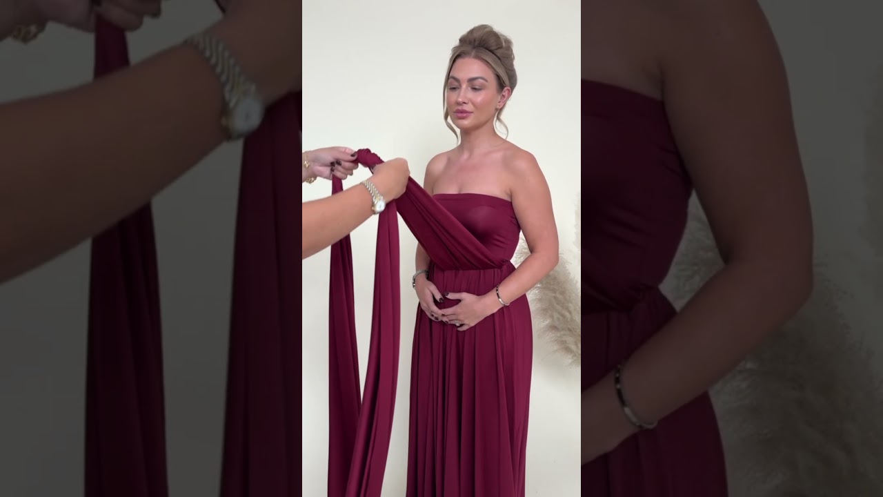 How to style our Bardot wrap multiway dress🤩#wedding #multiwaydress #styling #infinitydress #shorts