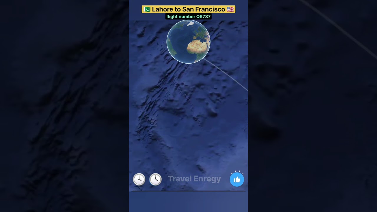 Pakistan Lahore 🇵🇰 to San Francisco USA 🇺🇸 flight Route 1stop flight ✈️ Operator by Qatar Airways 