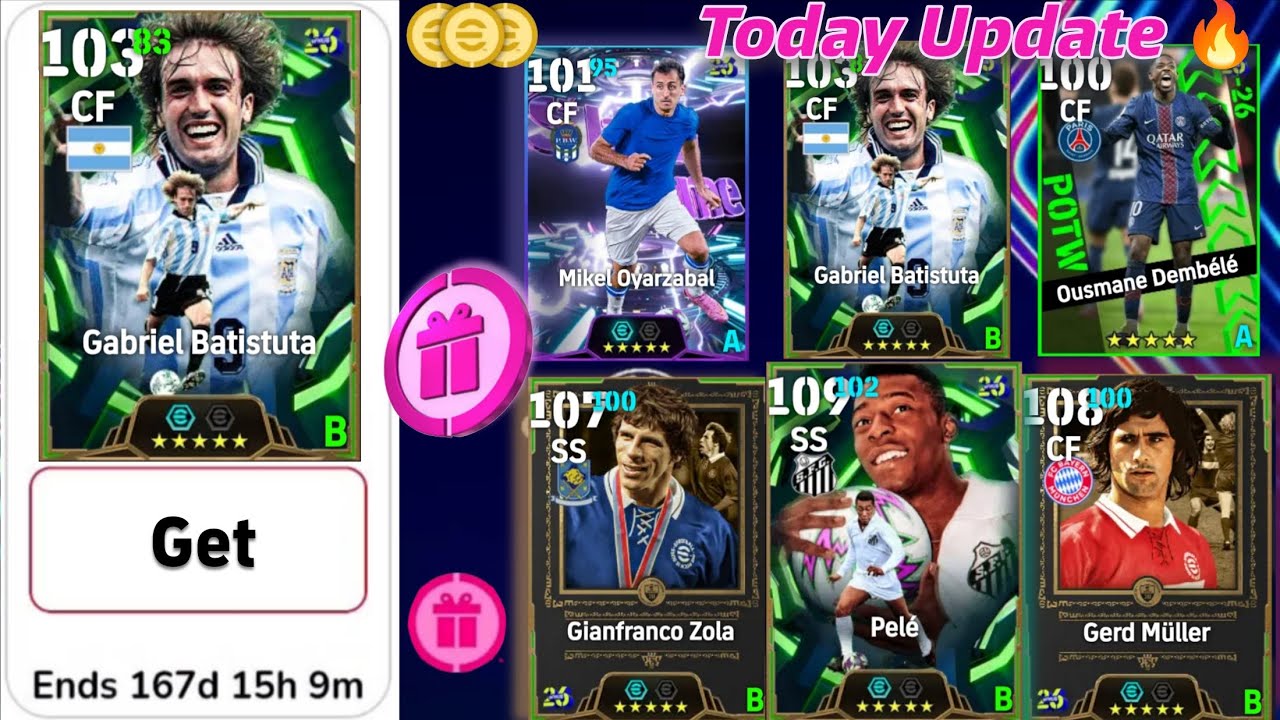 eFootball 2026 Mobile 5.3.0🔥 Обновление сегодня, в четверг🤩 Как получить G.Batistuta + монеты || ...