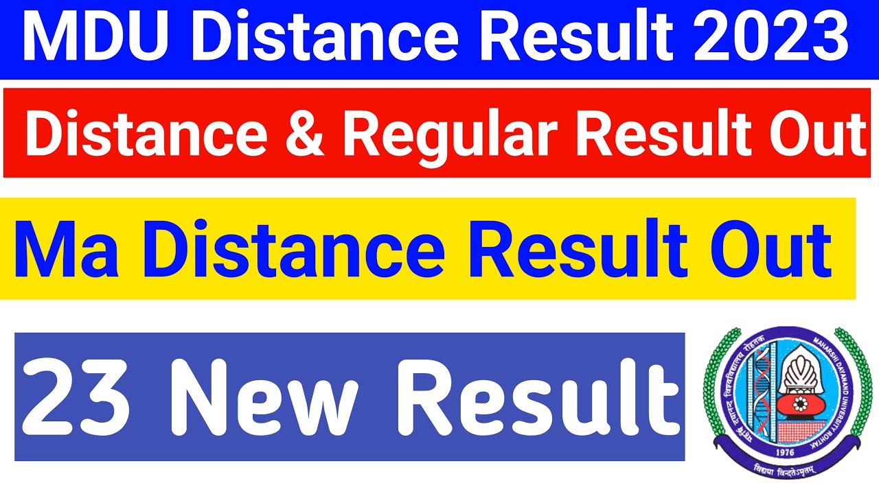 Mdu Ma distance result out 2023 | Mdu ba & bsc result out | mdu distance reappear result out