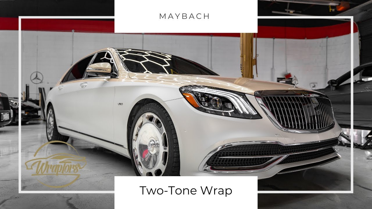 Mercedes-Maybach with starlight and two-tone wrap| #Wraptors