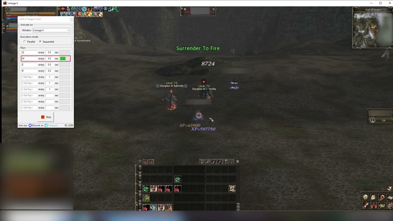 LINEAGE 2 BOT, WIZDARD+SPOIL PARTY AUTO FARM ON CLICKER for LINEAGE 2 : REBORN, SKRYDE, EGLOBAL etc.