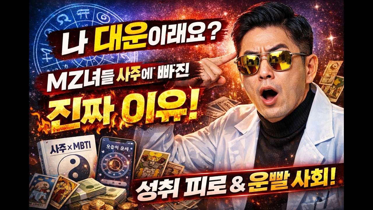 🔮 '대운 왔다는데요?'  MZ녀들이 사주에 빠진 진짜 이유!  #경제의사 #mz #mz녀 #사주 #명리학 #운명론 #자포자기 #mbti #점 #미래예측 #미래 #자기위안 #종교