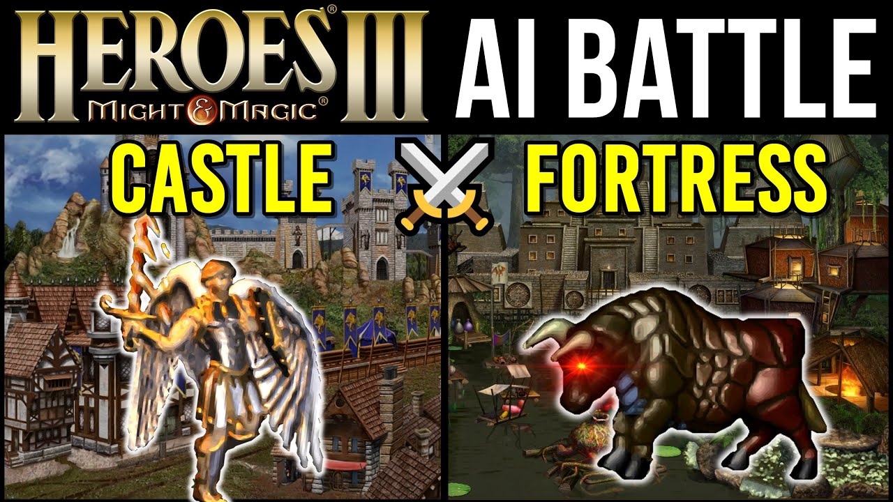 Heroes 3 AI Battle: CASTLE vs FORTRESS
