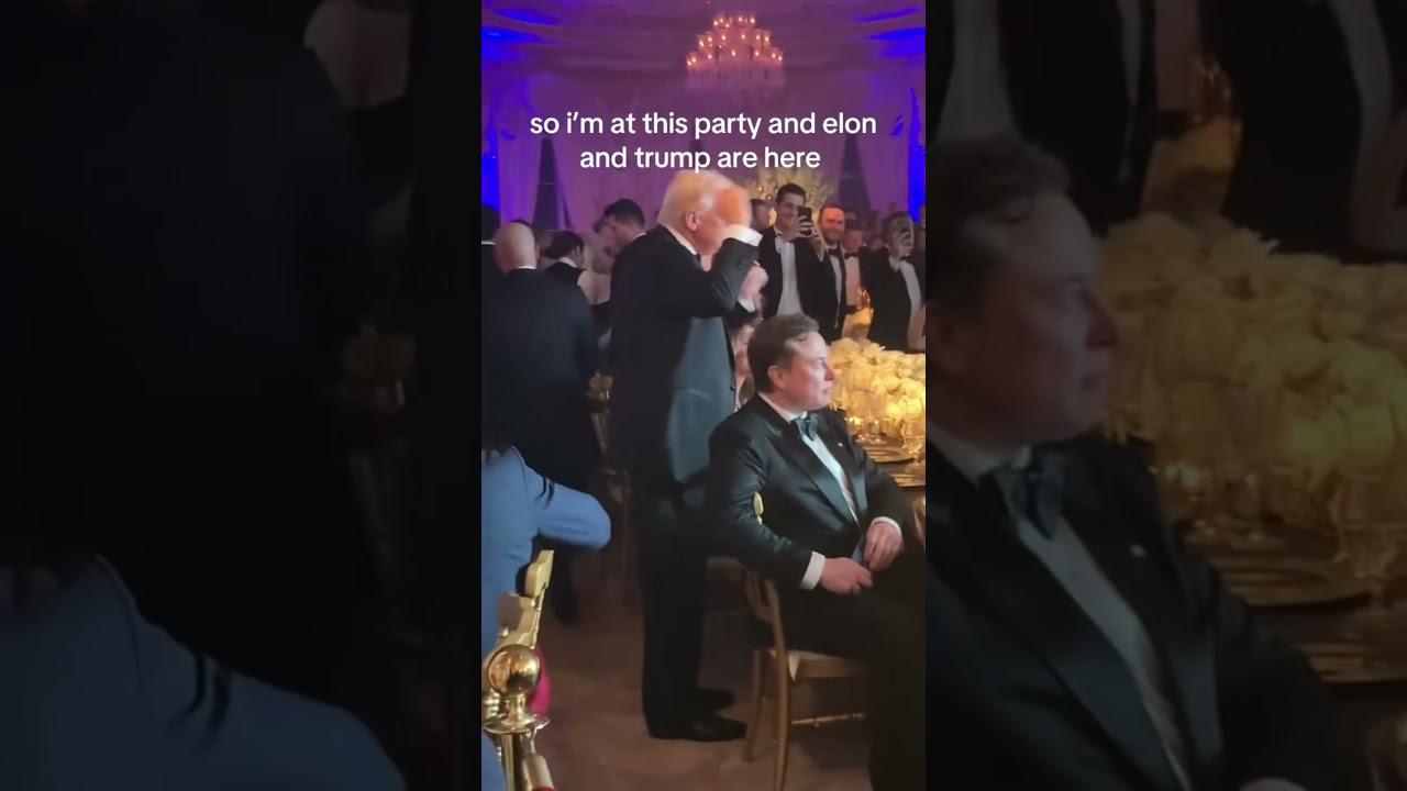 Elon Musk & Donald Trump at Mar-a-Lago 2025 New Years Party NYE