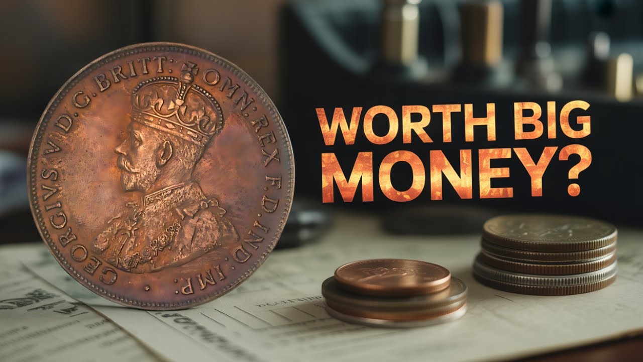 Распаковка Century Old Coin.1916 Австралийский Георг V Один пенни