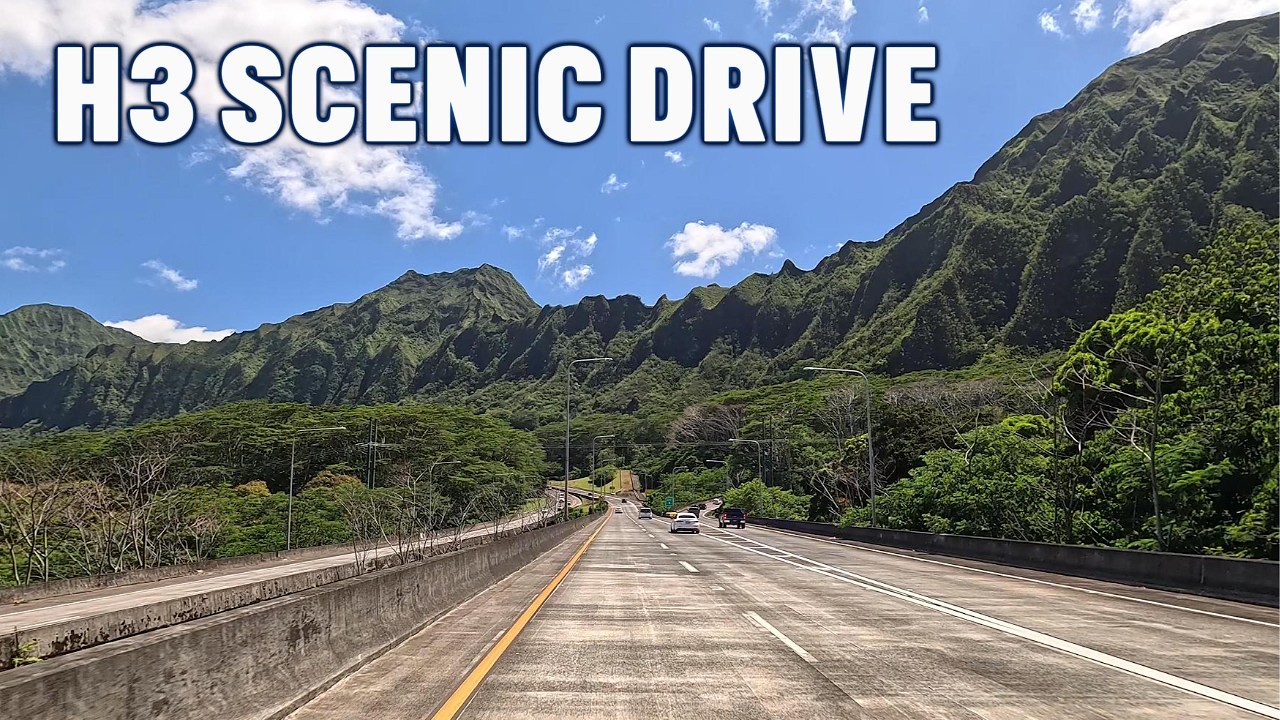 H3 Scenic Drive 4K | Kāneʻohe Bay Dr Loop via H201 | Oʻahu Hawaii No Narration