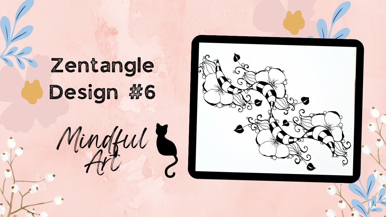 Zentangle Design #6 Mindful Art #zentangle #zentanglepatterns #zentangleart #mindfulart