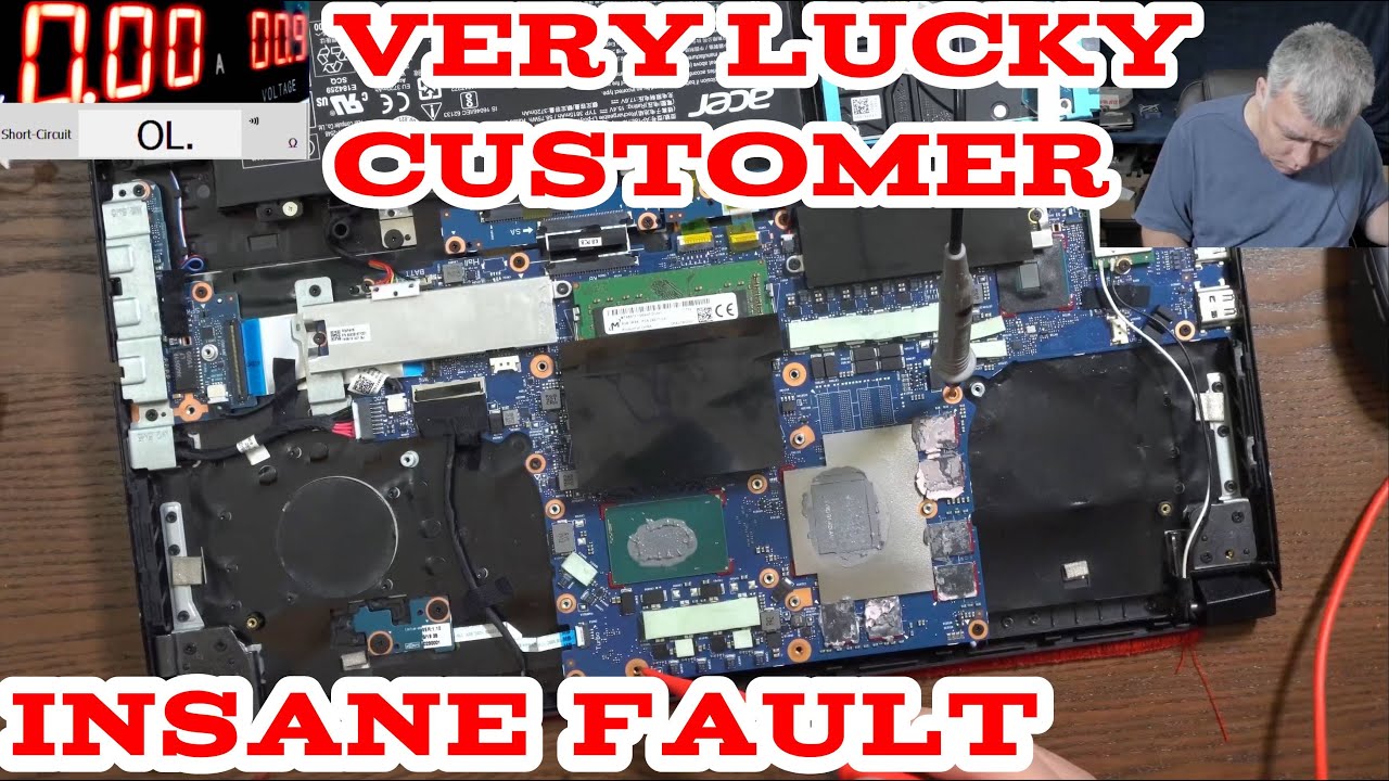 Acer Predator Helios - Dead, Not charging, No power - Burned board layers
