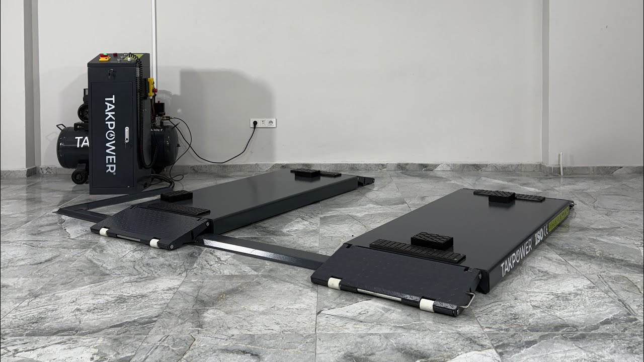 TAKPOWER 3.5 Ton Makaslı Hidrolik-Mekanik Kilitli Araç Kaldırma Lifti 2 Metre #sanayi #otoservis