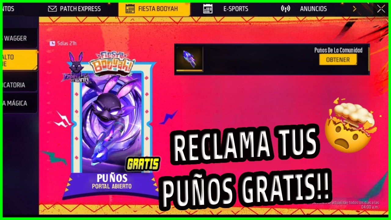 ¡INCREÍBLE! PUÑOS GALÁCTICOS GRATIS 😱 | RECLÁMALOS YA en la FIESTA BOOYAH 2025 🚀 FF latam