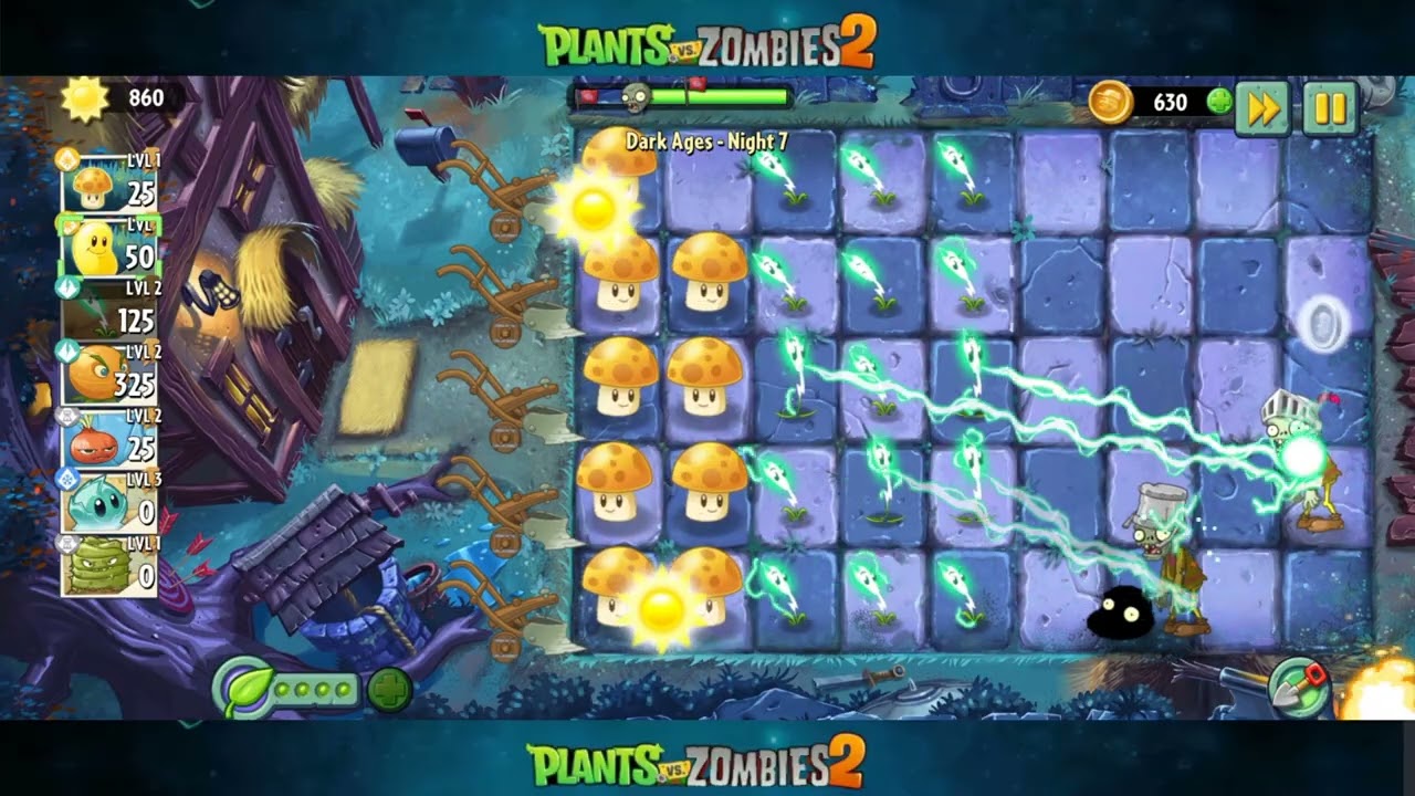 A night with the zombies 🧟#youtube #pvz2