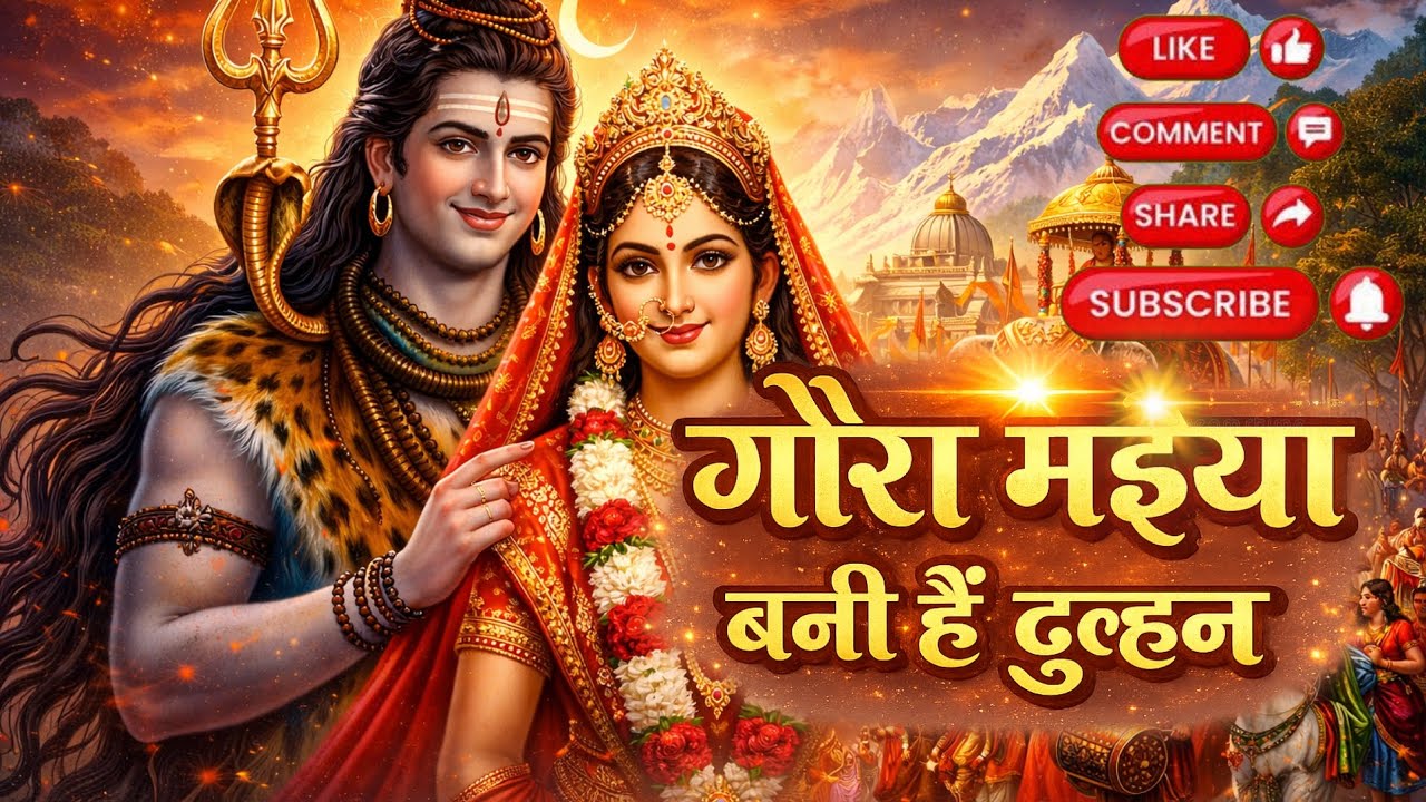 ☘️गौरा मइया बनी हैं दुल्हन 🎺💫|🪘 भोलेनाथ  🔱| Shiv Parvati Vivah Special Bhakti Song 2026#viral