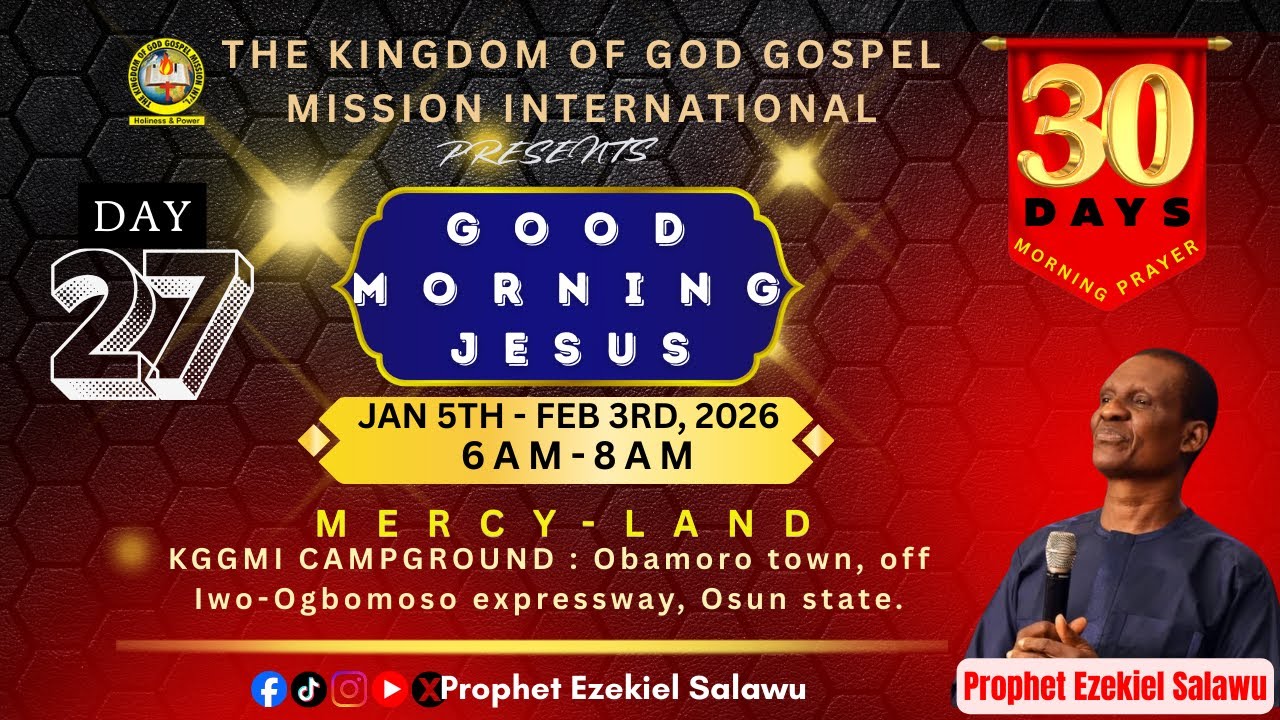 30DAYS MORNING PROGRAM (DAY 27) WITH #PROPHETEZEKIELSALAWU || 31-01-2026 || #masunkunmomediatv ||