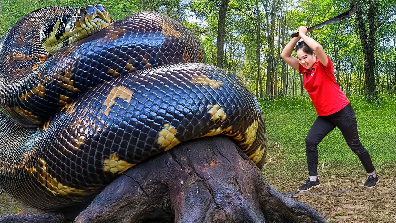 Harvesting 10000+ Big Anaconda Yam & Go to Market Sell | trap millions snake in swamp | Lý Thị Hằng
