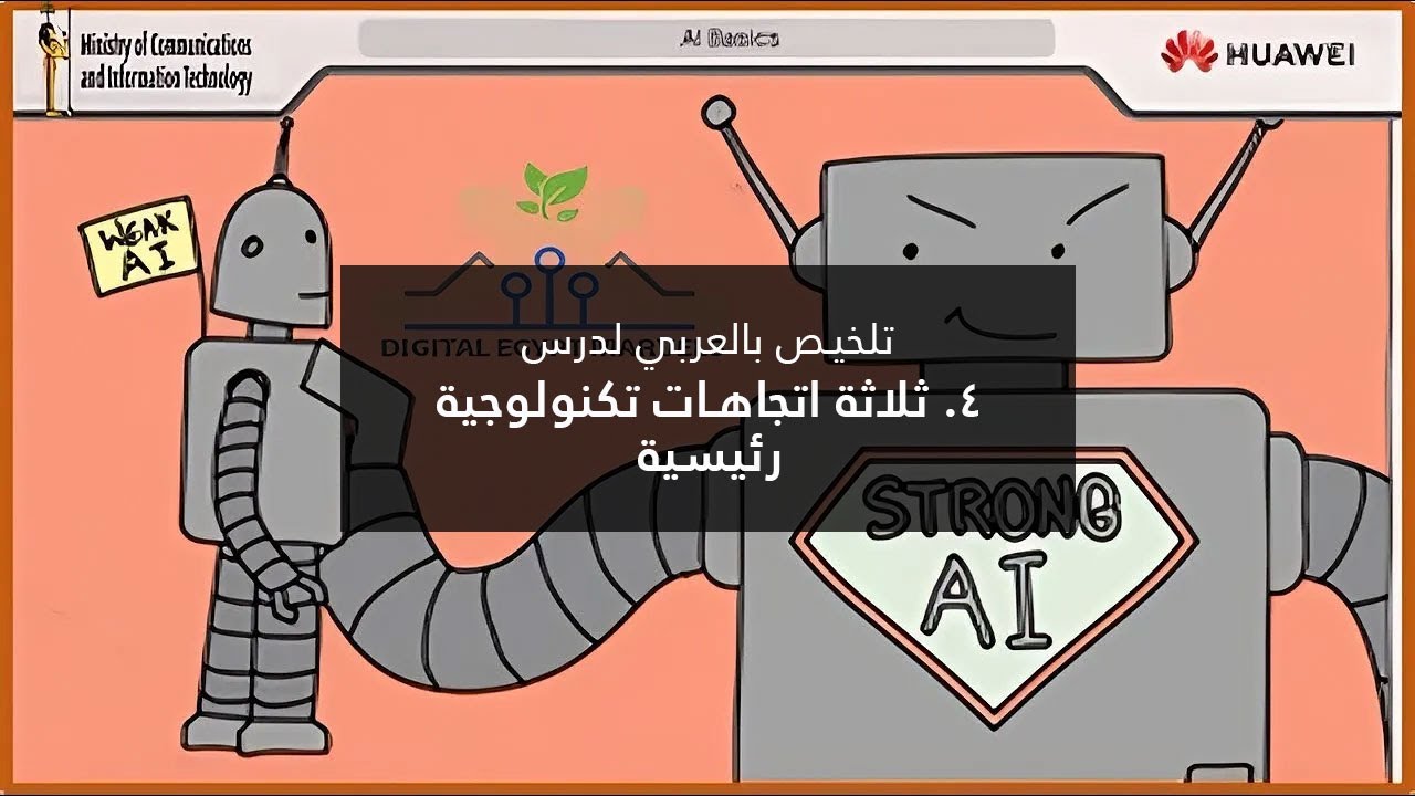 شرح وتلخيص درس 4- ثلاثة اتجاهات تكنولوجية رئيسية من كورس Ai Ar DEMI (2025) من هواوي - براعم مصر