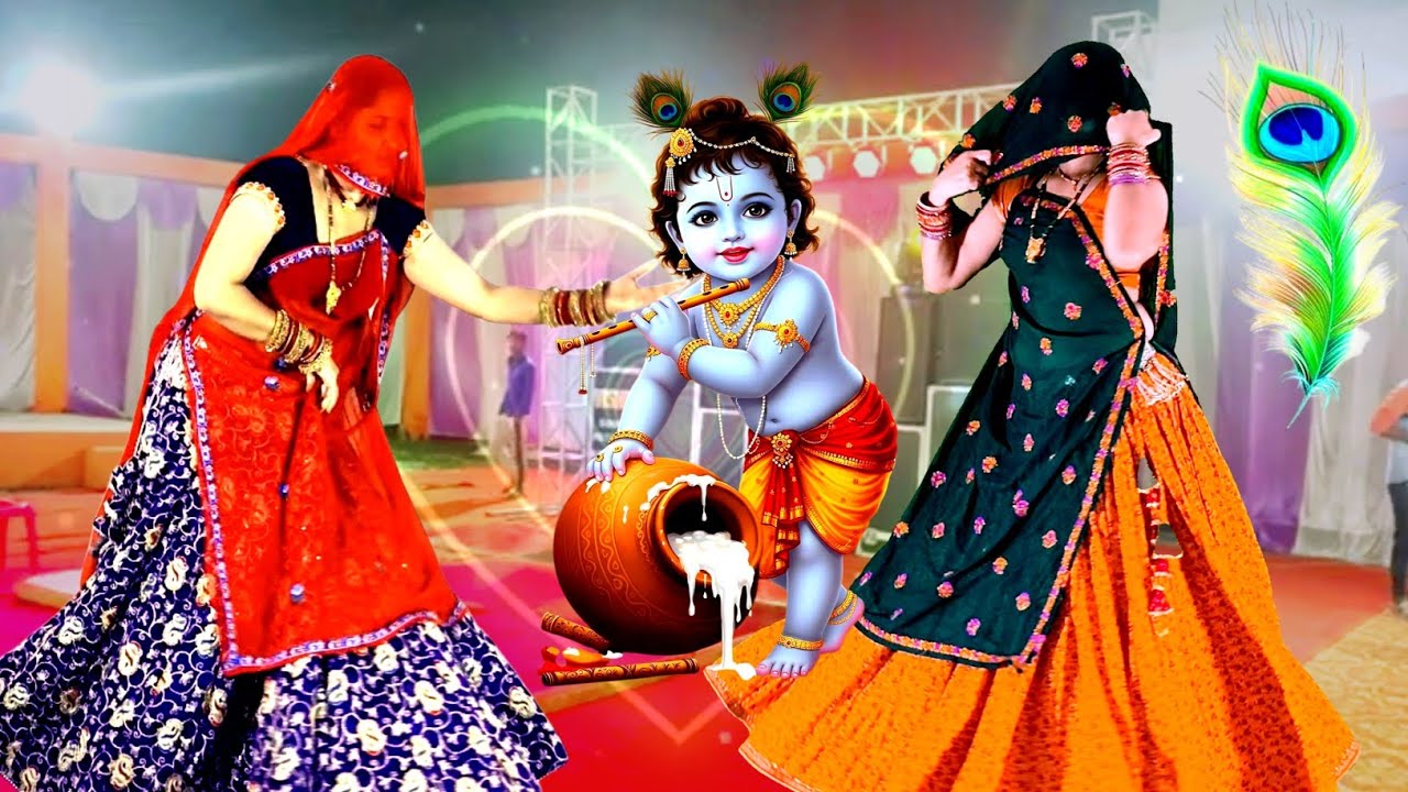  New Rajasthani Krishna bhajan#trending_Shyam_Bhajan~ मीठी-मीठी बांसुरी से दिल की कर ली चोरी.💥kgmeen