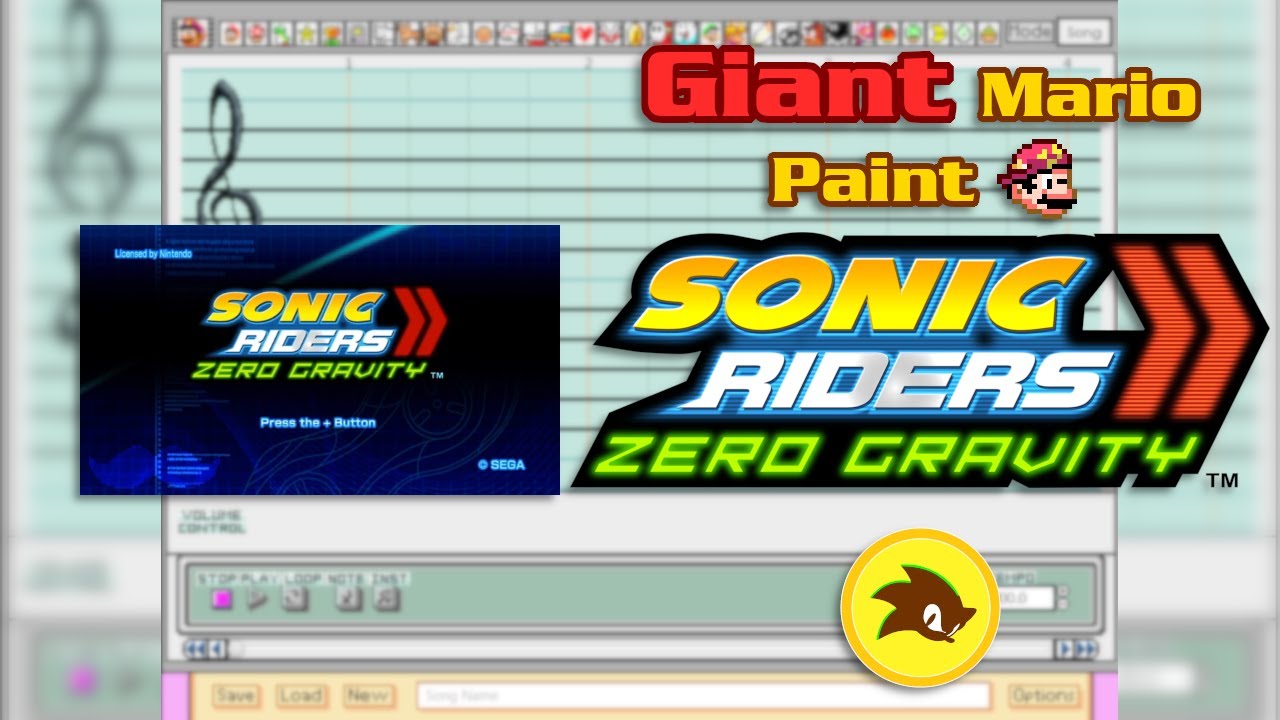 Giant Mario Paint - Sonic Riders: Zero Gravity - Un-Gravitify (Menu Version)