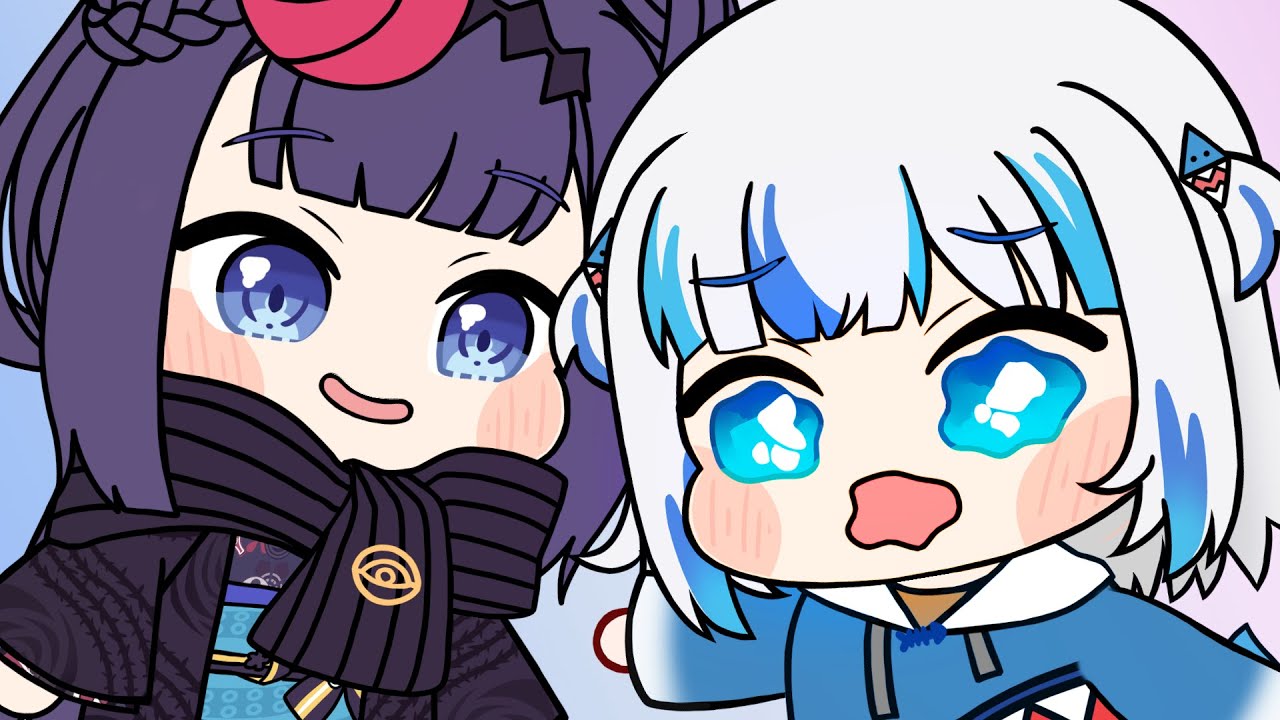 Gura：Ina Help🥺Ina & Gura visit a convenienc store in japan｜Hololive Animation｜Gawr Gura｜Ninomae Ina