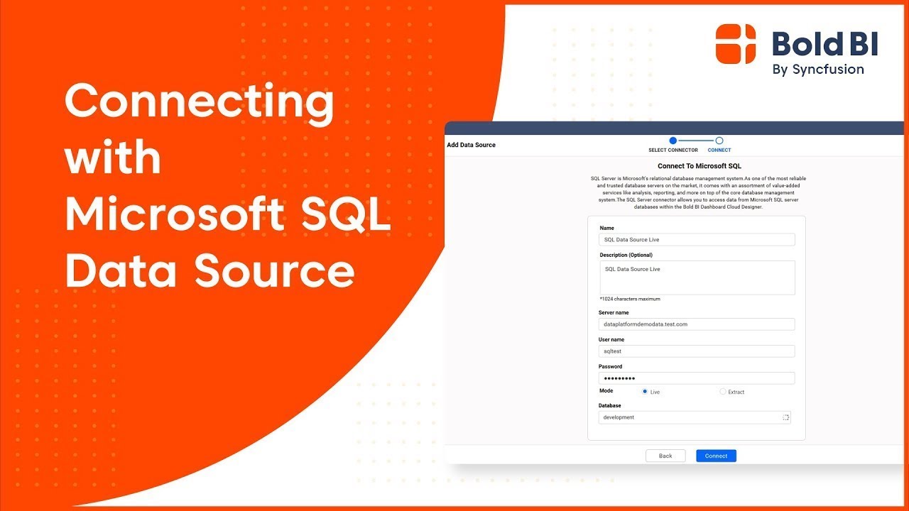 How to Connect SQL Server Database   Bold BI Beginner Tutorial