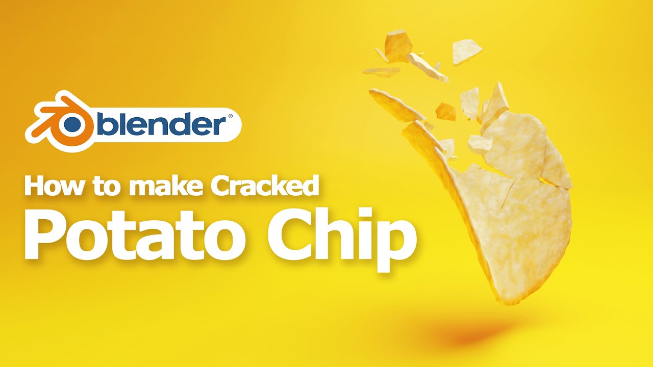 How to make Potato Chip Crumbs and Cracks using Blender Addon Cell Fracture