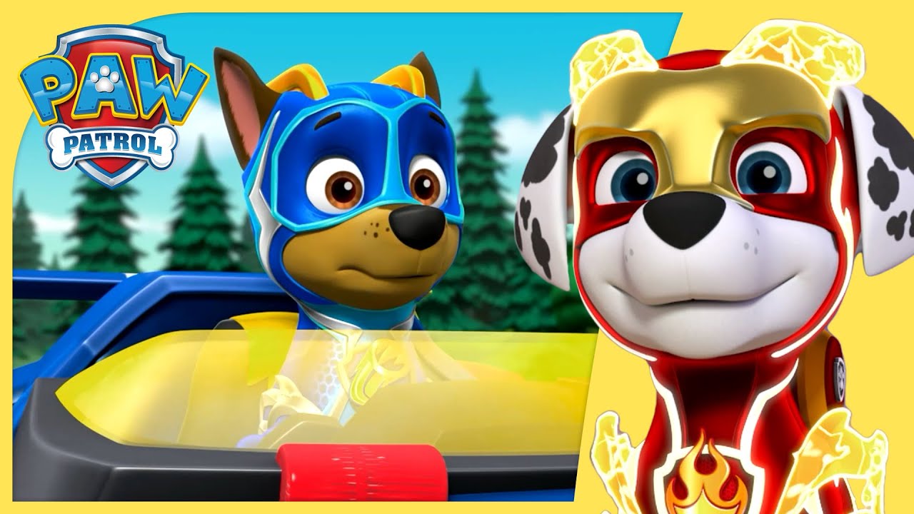 Chase and Marshall Mighty Pups Rescues ⚡️ | PAW Patrol Compilation | Cartoons for Kids