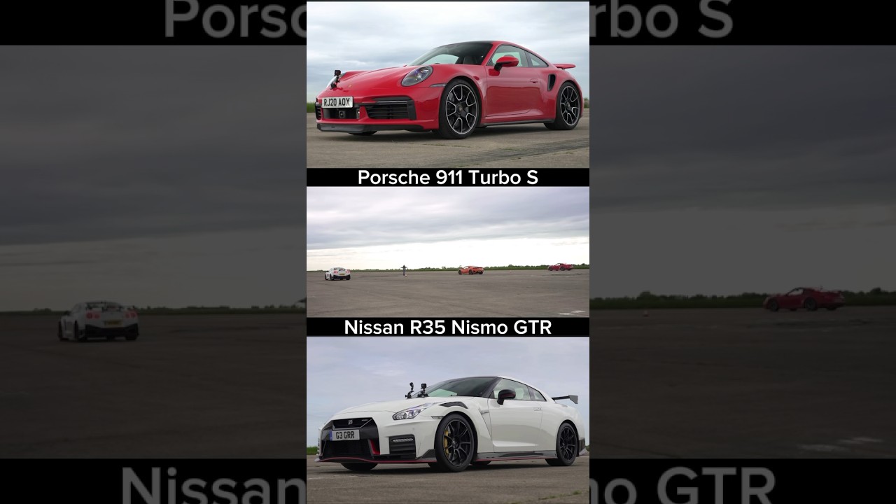 Porsche 911 Turbo S Vs Nissan R35 Nismo GTR #porsche #911turbos #porsche911 #nissan #r35 #r35nismo