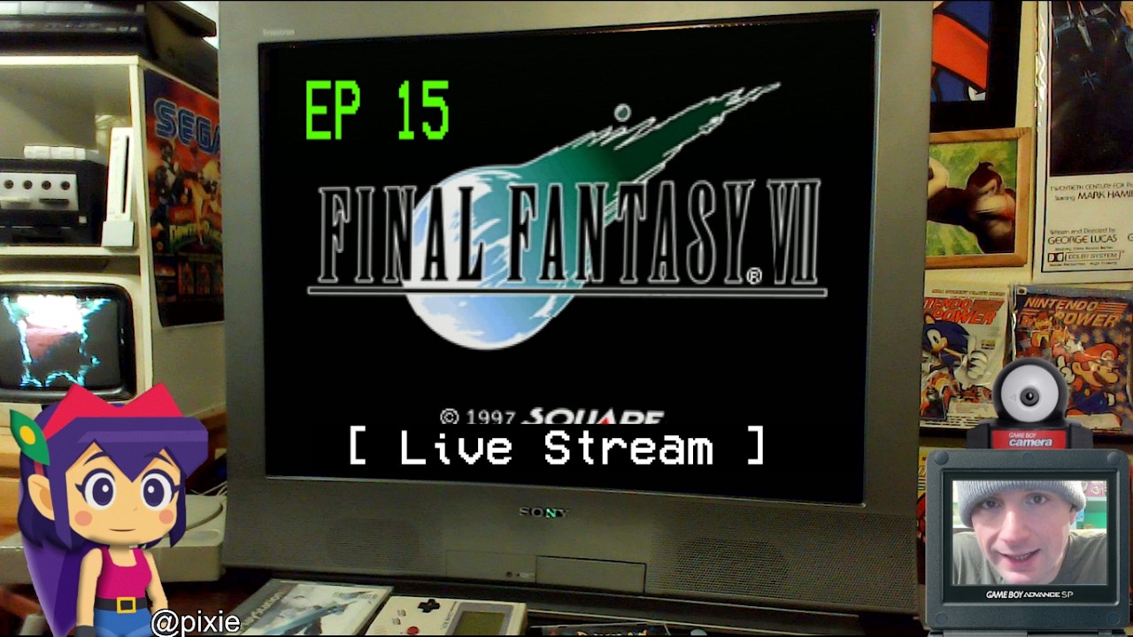 The 90s Live! Final Fantasy 7 Full Playthrough on PS1 - Part 15 (Disc1)