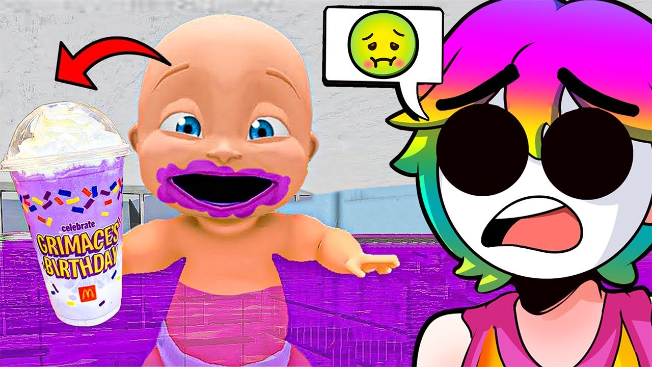 Inundé MI CASA de GRIMACE SHAKE siendo un Bebé Travieso 🍼👶🏻