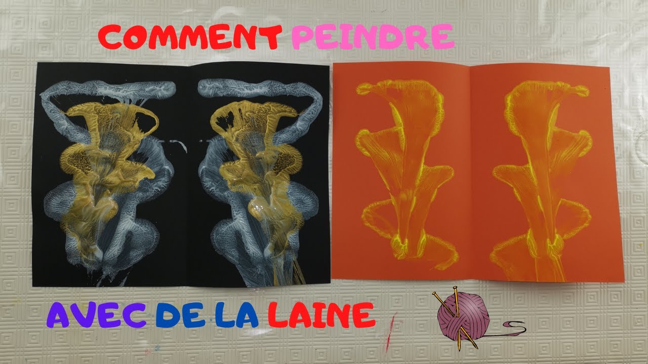 COMMENT PEINDRE AVEC DE LA LAINE 🎨