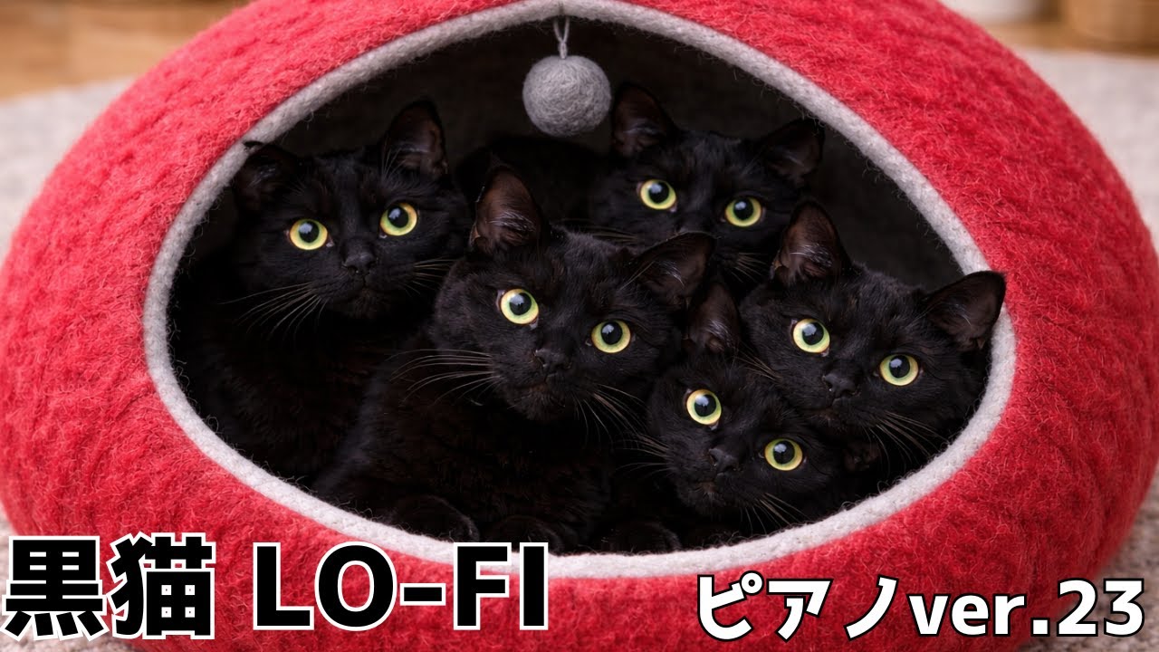 【ローファイ黒猫ピアノ 癒やしのBGM ver.23】