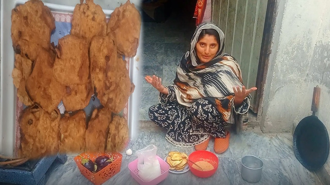 chinese anda baingan fry recipe || by sama village vlogs|| Traditional Pakistani Cuisine