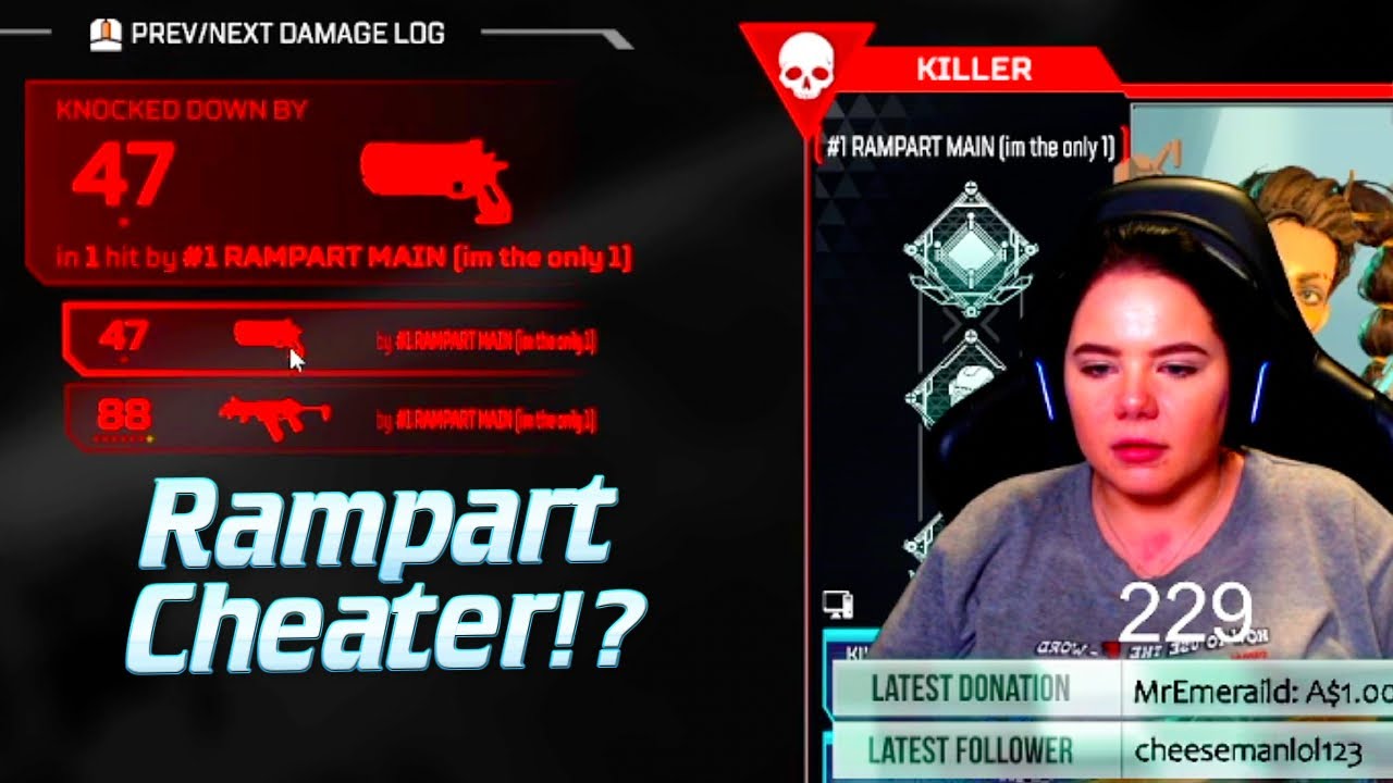 Rampart is to GOOD now so they think i am CHEATING..