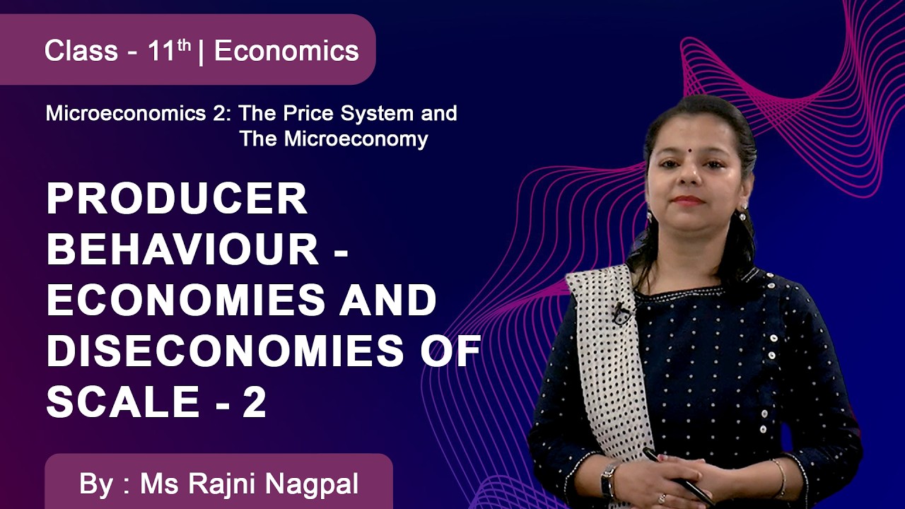 Class 11 | Economics | Producer Behaviour | Economies and Diseconomies of Scale - 2
