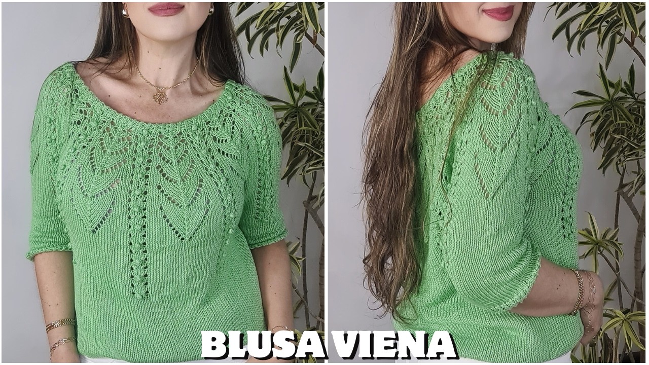 BLUSA VIENA | Topdown Rendado - Método Pala Redonda Parte 1
