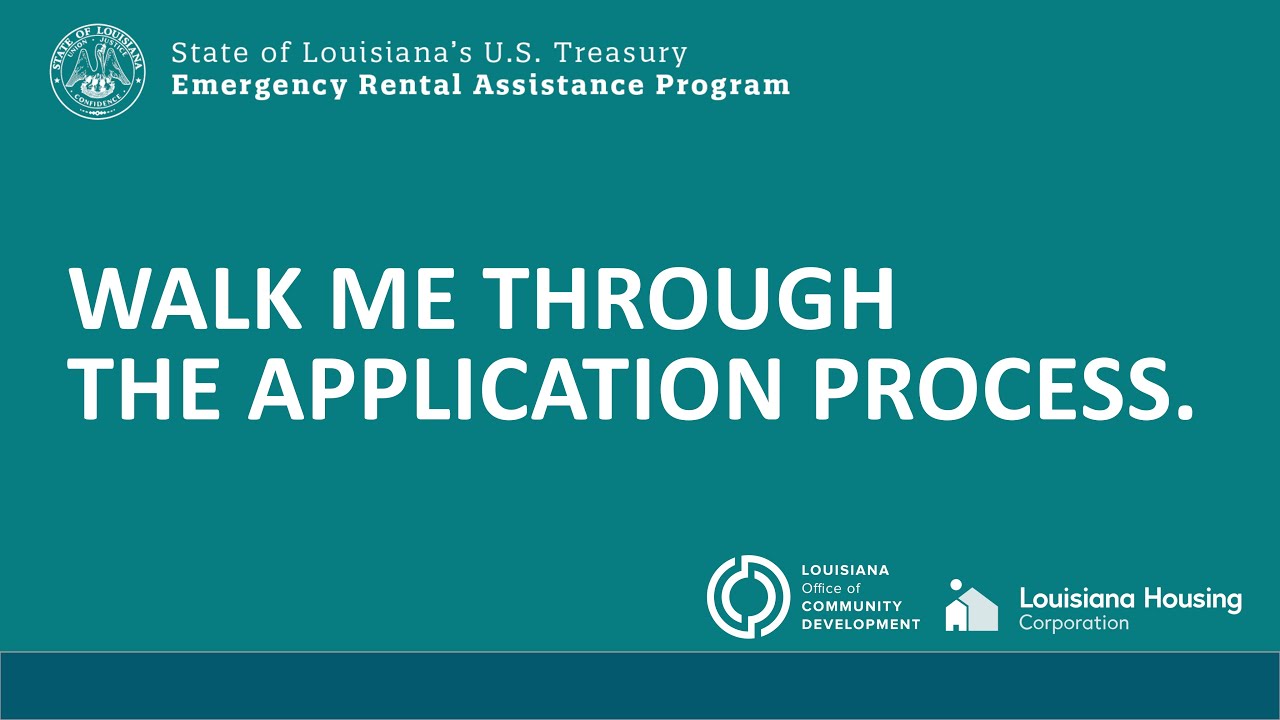 Application Walkthrough: U.S. Treasury Louisiana Emergency Rental Assistance Program