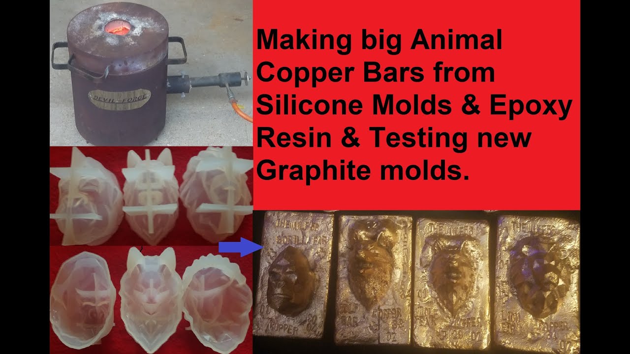 Making Copper Animal Bars -  New Graphite Molds - Metal Melting - Copper - Devil Forge #Devilforge