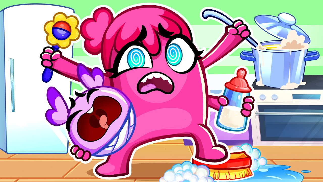 Busy Mommy Song 🍼 | Good Manners with Slime Sam | Kids Songs & Nursery Rhymes