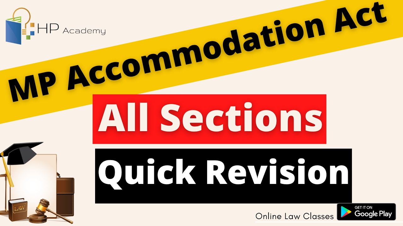 MP Accommodation Act|| Quick Revision|| All Sections|| Local Law||Judiciary (PCSJ)|| Hp Academy