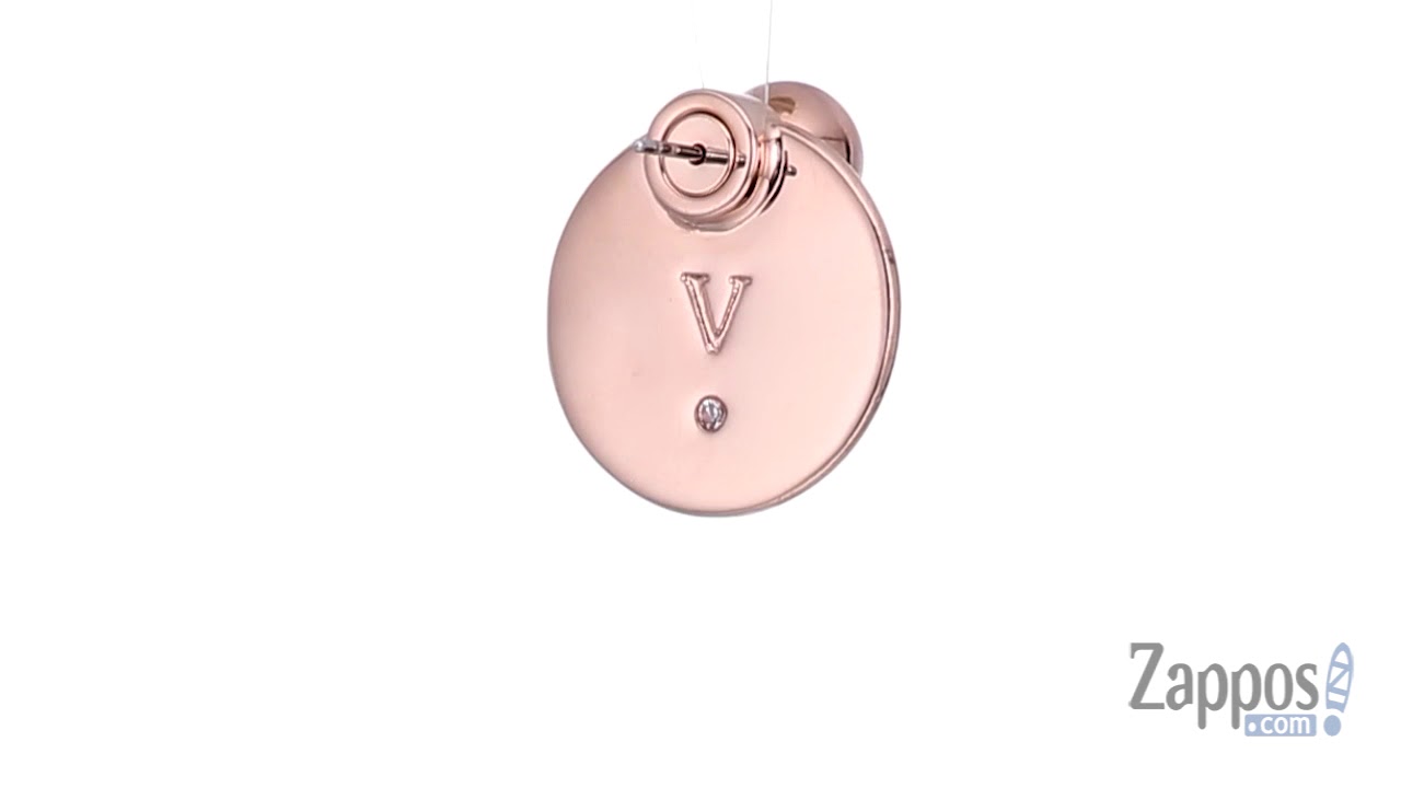Vince Camuto Rose Gold Pave Disc Front Back Earrings SKU: 9023781