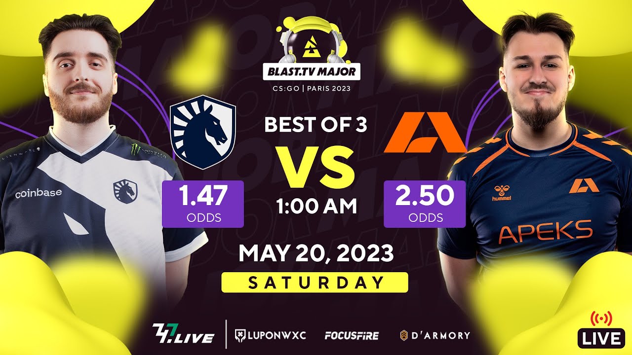 LIVE: Team Liquid vs Apeks [BO3] BLAST.tv Paris Major 2023: Champion Stage Quarterfinals [ENG/FIL]
