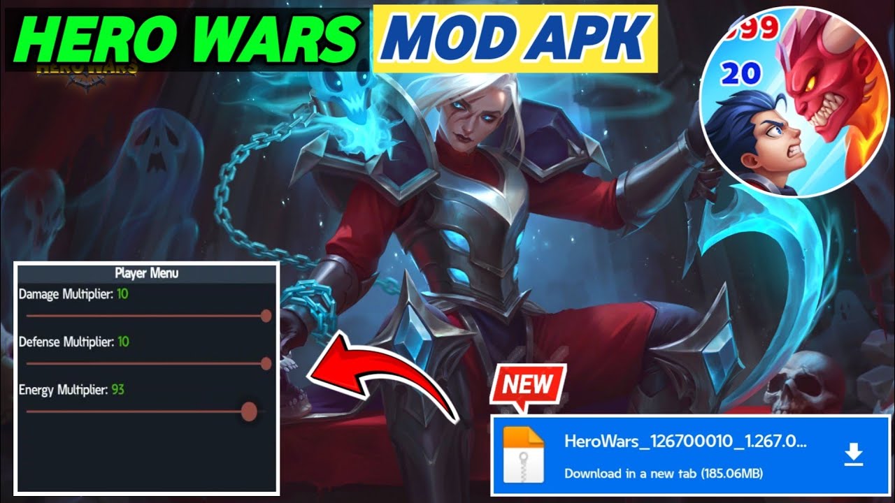 [Mod Menu] Hero Wars Mod Apk - God Mode, Unlimited Energy